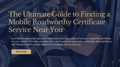 Search online for the nearest Roadworthy Certificate service .